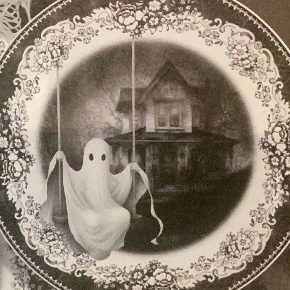 Spooky House Halloween Appetizer Plates - Set of 4 plates